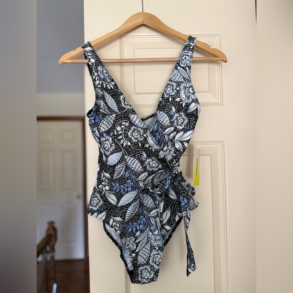 Brand New Summersalt Perfect Wrap Floral Swimsuit